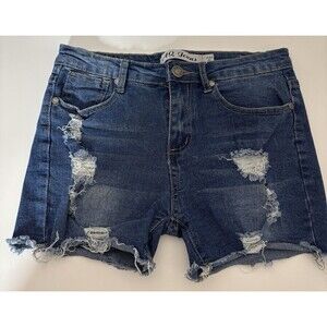 AQ Jeans Women’s Size 5 Distressed Denim Shorts Blue Cutoff